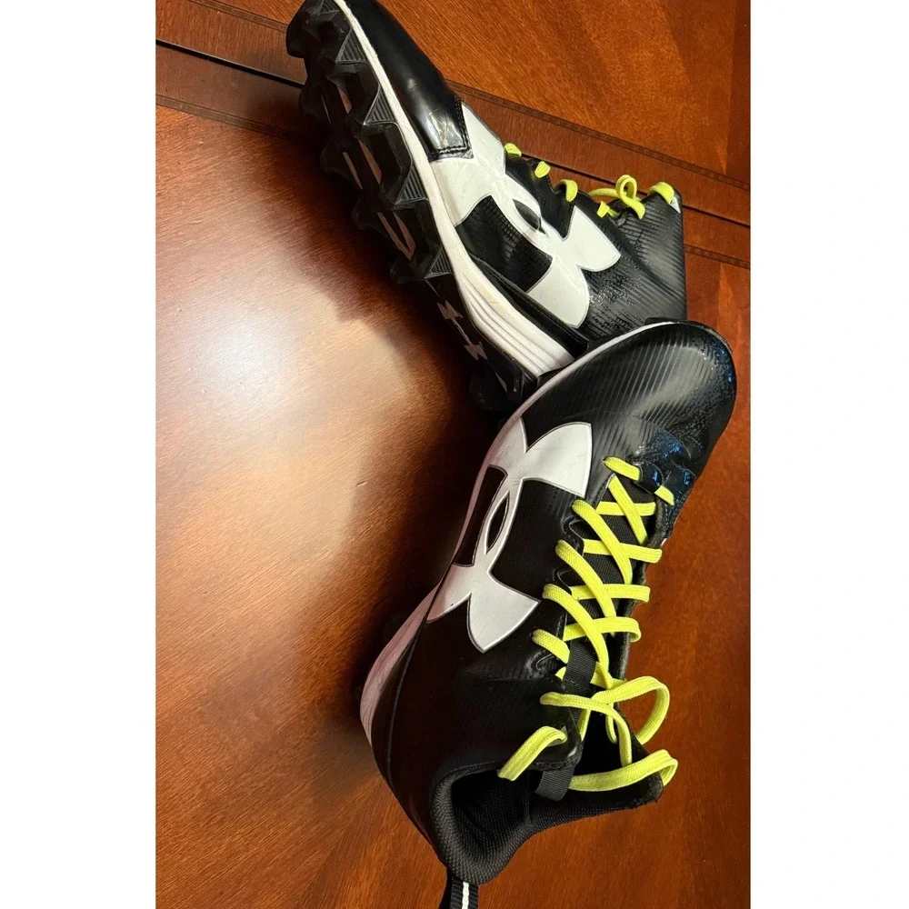 Under‎ Armour Crusher RM Football Cleats Black/White Men's Size 13